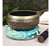 Cuenco de ofrenda budista/taza Altar de meditación de yoga, juego de cuencos tibetanos con budismo tibetano Mantra/Symbo, for meditación, chakra, cuenco de curación, hecho a mano en Nepal ( Size : 12.