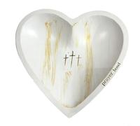 Cuenco de oración de madera en forma de corazón hecho a mano, decoración cristiana, para tarjetas de oración y recuerdos espirituales, para mujeres, mamá, familia, iglesia, bautizo, Acción de Gracias