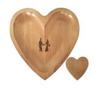 Cuenco de oración, decoración cristiana rústica en forma de corazón, cuenco de madera hecho a mano, para iglesia, bautizo, cumpleaños, meditación, Navidad, sala de estar, hogar