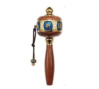 cuenco de oracion, Rueda de oración tibetana, rueda de oración tibetana Rueda de oración budista Rueda de oración de mano de cobre con verdad budista tibetana de seis caracteres Escrituras de Buda pre
