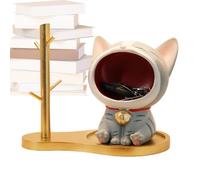 Cuenco de para Gato, Estatua de Gato de Resina | Bandeja para Llaves | Decoración para el hogar, salón, Dormitorio, Estante de