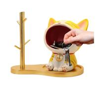 Cuenco de para gato genérico | Escultura de resina Figura Ornamento de oficina, Cuenco para joyas | Almacenamiento para caramelos y baratijas Sala Dormitorio Armario Estante