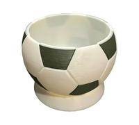 Cuenco de pelota de fútbol, con diseño realista de fútbol 3D, 15,9 x 15,9 x 12 cm, cuenco deportivo para aperitivos, de caramelos de palomitas de maíz de gran capacidad, para