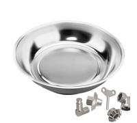Cuenco de piezas magnéticas, soporte de acero inoxidable, fuerte agarre magnético, base antideslizante, diseño resistente al óxido de 3/4/6 pulgadas, almacenamiento seguro para tornillos, tuercas
