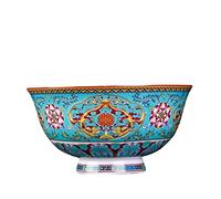 Cuenco de porcelana antiguo, cuencos cerámica, 15,6 cm,14 pulgadas Jingdezhen Bone China vajilla comer arroz diámetro, alto 7,8 verde