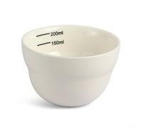 Cuenco de porcelana para café con base antideslizante para dosificación de espresso y pesaje preciso de frijoles, taza de degustación profesional para preparación casera, blanco o negro (blanco)