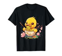Cuenco de ramen de pato, fideos japoneses, fideos de pato, obra de arte Camiseta