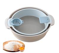Cuenco de recorte, colador de harina, juego de herramientas completo para rellenar apilable que facilita la preparación y la limpieza, juego de 4 piezas | colador de harina colador de pan, tamiz de