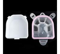 Cuenco de remojo de uñas de doble capa, recipiente de 11,5 cm para remover esmalte de uñas, recipiente portátil de spa de mano con diseño de mango ergonómico, dispositivo de cuidado de PP para mujeres