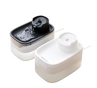 Cuenco de riego automático para mascotas, dispensador de agua no eléctrico para gatos y perros (negro/blanco)