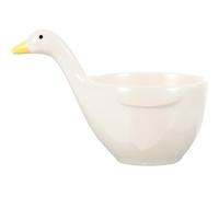Cuenco de Salsa con Diseño de Pato Caricatura en Cerámica de Color Claro | Borde Suave, Base Estable, Porciones Ordenadas, Adecuado para Sushi, Miel, Bocados y Mesa