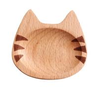 Cuenco de salsa en forma de gato - Lindo reutilizable, bandeja de madera, cuenco de postre, servir aperitivos, proceso de limpieza optimizado | Platos de salsa estilo gato para sushi