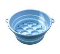 Cuenco de silicona plegable con asas, cuenco de inmersión facial para agua helada, para mujeres y hombres, masaje, recuperación, apriete la piel, hinchazón, hogar, apartamento al aire libre