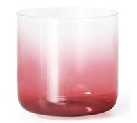 Cuenco de sonido de color degradado de 432 Hz, 6 pulgadas, cuenco de cristal for meditación de yoga, cuenco de chakra de cuarzo con golpeador acrílico y junta tórica gratis(Color:Red,Size:G note)
