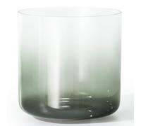 Cuenco de sonido de color degradado de 432 Hz, 7 pulgadas, cuenco de cristal for meditación de yoga, cuenco de chakra de cuarzo con golpeador acrílico y junta tórica gratis(Color:Black-green,Size:F no