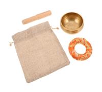 Cuenco de Sonido Nepalí Hecho a Mano para Meditación y Yoga | Cobre, Sonido Profundo y Portátil, Estilo Antiguo, Incluye Mazo de Madera y Funda de Lino