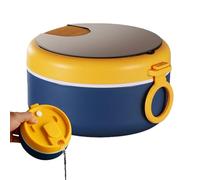 Cuenco de sopa, 14 x 14 x 8 cm, apto para microondas, cuenco de preparación de comidas resistente a fugas, soporte portátil para aperitivos de fideos, recipiente reutilizable para almuerzo