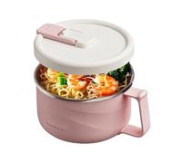 Cuenco De Sopa Con Mango - 1100 Ml De Acero Inoxidable Aislado Antiquemaduras, Construcción De Material De Calidad Alimentaria, Diseño Al Vacío De Doble Pared Mango | Taza De Sopa
