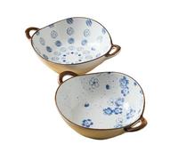 Cuenco de sopa de cerámica para orejas de estilo japonés, simple y exquisito, anillos anuales + idioma