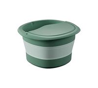 Cuenco de Spa Grande para Pies Plegable, Cubo de BañO de Pies Grueso y Resistente de PláStico Pies con Rodillos de Masaje de Pies y Cubierta Antipolvo para DesintoxicacióN de Pedicura y Masaje