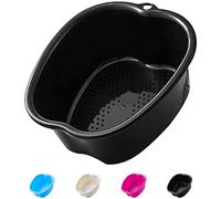 Cuenco de spa para baño de pies grande, Lavabo para Pies de Plástico Resistente Grueso para Pedicura Relajación Desintoxicación y Masaje, Remojar Tus Pies, Uñas de Pies y Tobillos (Negro)