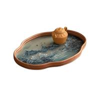 Cuenco de té de , placa de transparente, elegante tabla para servir, aperitivos transparentes, frutas, postres, rectángulo, moderna pantalla de mesa, configuración formal de