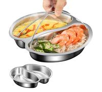 Cuenco de vapor multifuncional - Olla de vapor antideslizante con mango y cuenco dividido para cocinar al vapor suave, ideal para comidas saludables como verduras, pescado y R