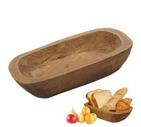 Cuenco Decorativo De Madera - Bandeja Hecho A Mano | Cuenco Rústico Boho | Centro De Mesa De Frutas Para Velas, Encimera De Servicio De Cocina, Pantalla De Panadería En Casa, Salón,