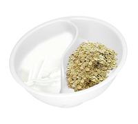 Cuenco Dividido para Cereales, Cuenco para Cereales Antiempapado, Cuenco para Aperitivos Reutilizable Separado Apilable, Cuenco para Inmersión de Chips para Helado, Yogur, Bayas (Blanco)