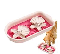 Cuenco doble de alimentación lenta para mascotas, 17.72 x 9.45 x 2.76 pulgadas, comedero lento para mascotas, cuencos interactivos para perros, comedero de rompecabezas para perros pequeños, mascotas