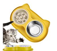 Cuenco Doble de Comida para Mascotas, para Mascotas y Agua, diseño antiasfixia, Doble para Cachorros de alimentación Lenta, extraíble para Gatos y Perros de Interior