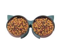 Cuenco doble para mascotas, comedero extraíble para cachorros - cuenco doble para gatos, cuenco de agua para perros, plato de comida para cachorros, lindos comederos para gatos de interior, perros