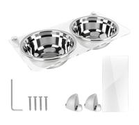 Cuenco doble para perros, gatos, tipo colgante, comederos de comida para mascotas, alimentación de agua, cuenco colgante para mascotas