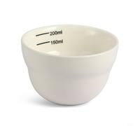 Cuenco dosificador de espresso hecho de porcelana premium con base antideslizante estabilizadora para mayor consistencia (blanco)