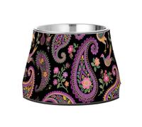 Cuenco elevado de acero inoxidable elevado para perros medianos, apto para bigotes, alimentador lento para perros medianos, apto para bigotes