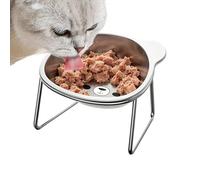 Cuenco elevado, de agua para mascotas con soporte, platos elevados | Elevated Cat Dish for Home Living Room Kitchen Apartment Dining Area | Corner Alone Times