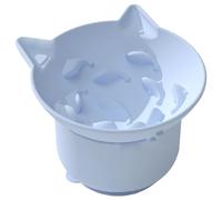 Cuenco Elevado de Comida para Gatos, Elevado Inclinado, Plato de ángulo Ajustable, Base de succión Antideslizante, diseño ergonómico, para Gatos, Gatitos, Perros pequeños, Cuenco de Comida y