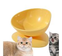 Cuenco elevado inclinado, Cuencos de comida para gatos elevados | Cuenco para mascotas de un gato - Plato inclinado para gatos, cuenco de agua para perros, sin estrés, ergonómico para perros y mascota