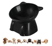 Cuenco elevado inclinado para gatos, de agua para gatos, antivómitos, diseño sin estrés, del cuello, prevención de reflujo, cuenco antideslizante para gatos para gatitos