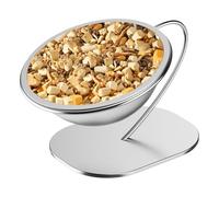 Cuenco elevado para alimentos para gatos, contenedor de comida de metal de acero inoxidable para gatitos, accesorios de alimentación de mascotas de 522 g, cuenco grande levantado para gatos, 5.91 x
