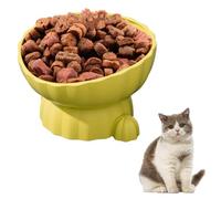Cuenco elevado para gatos | Alimentador lento para mascotas a prueba de derrames | Plato elevado de cactus para interiores - para alimentar agua potable, comida, aperitivos, interiores y exteriores