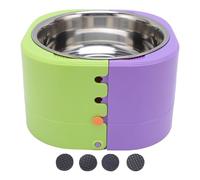 Cuenco elevado para gatos, altura ajustable, plato de comida de acero inoxidable para gatos, cuenco de agua para gatos, comedero para gatos, perros, evita vómitos