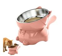 Cuenco elevado para gatos, bonitos cuencos de comida para gatos y perros, cuenco de agua para gatos de 4.13 pulgadas de altura, cuenco inclinado antideslizante para pájaros, animales, gatitos