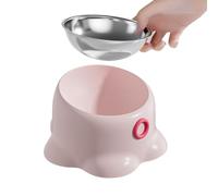 Cuenco elevado para gatos: cuenco inclinado para comida para mascotas con inserto de acero inoxidable, antideslizante y a prueba de fugas | Cuenco para mascotas para comer lentamente, soporte resisten