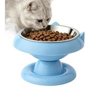 Cuenco elevado para gatos | Dispensador de agua de acero inoxidable antivuelco | Protección para la nuca Amplia Apertura Elevada Bandeja para Gato - Para gatitos Cachorros Comer Dentros Afueras Viajar