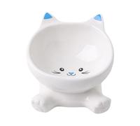 Cuenco elevado para gatos, plato alto inclinado de cerámica, cuencos elevados para gatos, a prueba de derrames, antideslizante, para gatitos, cachorros, comer, beber, apartamento, ciudad, viajes