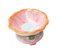 Cuenco Elevado para Gatos - Plato con Forma de Flor de 15x15x10 cm