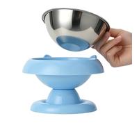 Cuenco elevado para gatos | Plato de comida anti-Basculemento de acero inoxidable, cuenco de gato elevado de gran apertura y protector de cuello - para gatito cachorro perro comida interior al aire