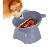 Cuenco Elevado para Gatos, Plato Elevado de Comida para Gatos Alto para | Cuenco para gatos Sin estrés para gatos de interior, , todas las razas, cuenco de agua elevado, pl Gris