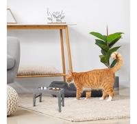 Cuenco elevado para perros, 3 medidores ajustables en alturas para perros elevados, cuenco de comedero, doble de acero inoxidable, 22/26/28 cm